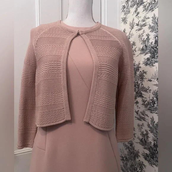 Hugo Boss women’s dusty Rose dress and sweater set size 4 - Picture 4 of 12